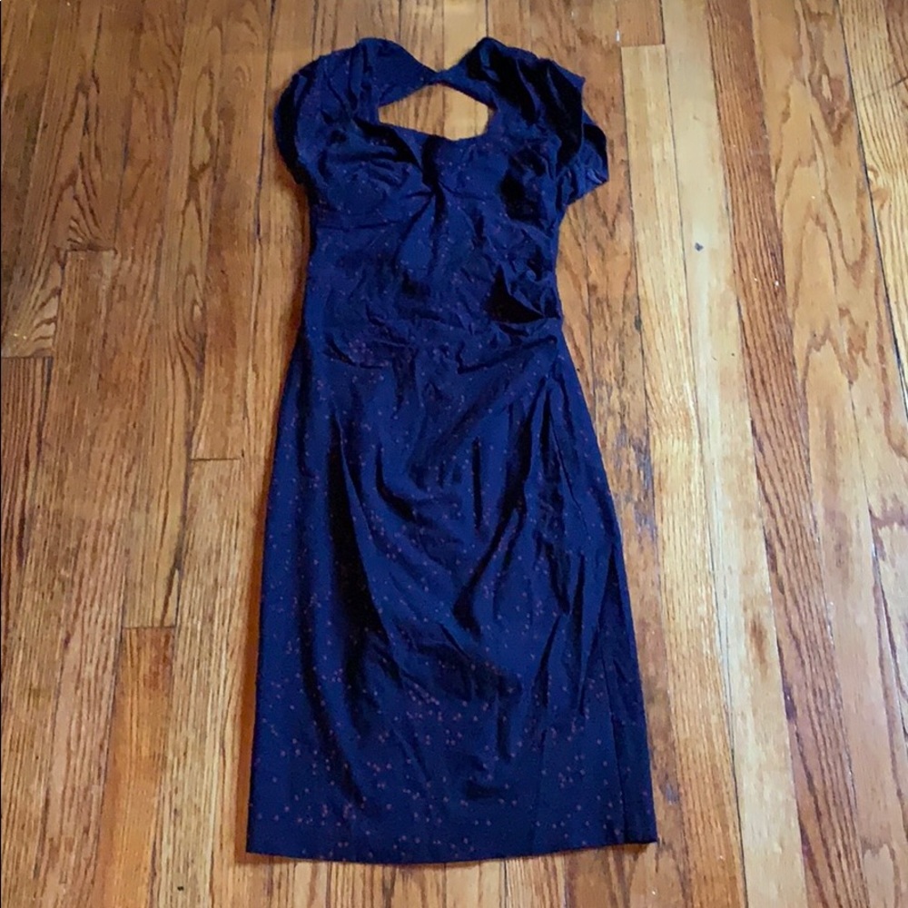 Enz’s New York. Blue with Pink Polka Dots. Size L